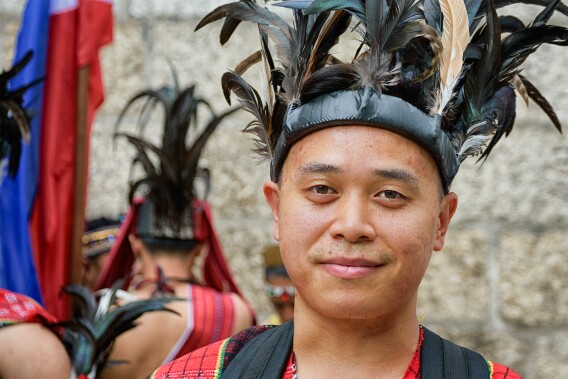 Indianischer Tänzer in Guimarães null